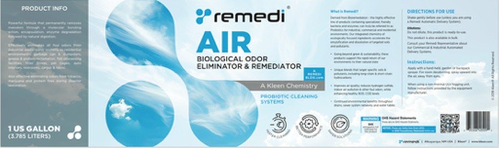 Remedi Air odor eliminator label